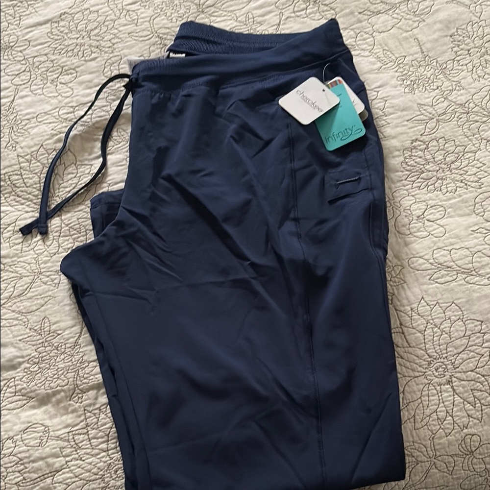 NFINITY navy scrub pants, polyester Blend